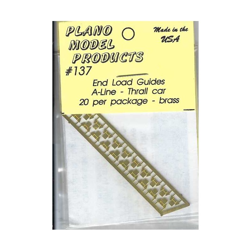 PLANO 137 - END LOAD GUIDES - FOR ALINE THRALL CAR - HO SCALE