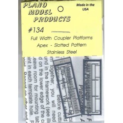 PLANO 134 - COUPLER PLATFORM SET - FULL WIDTH - APEX SLOTTED PATTERN - HO SCALE