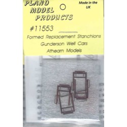 PLANO 11553 - GUNDERSON WELL CAR STANCHIONS - FOR ATHEARN MODEL - HO SCALE