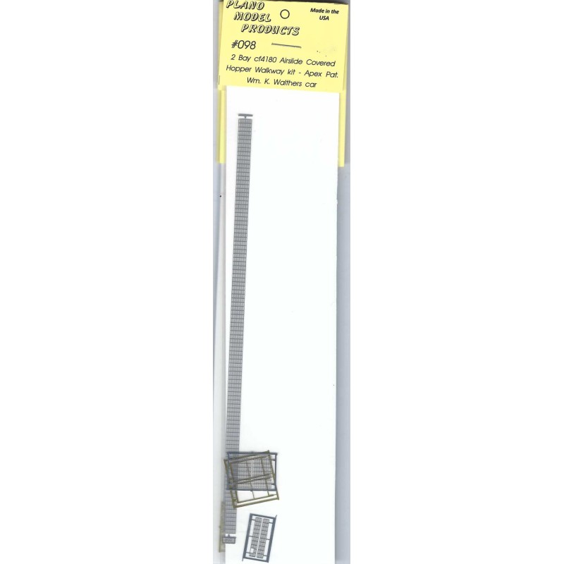 PLANO 098 - 2 BAY 4180cuft AIRSLIDE COVERED HOPPER - APEX PATTERN - FOR WALTHERS CAR - HO SCALE
