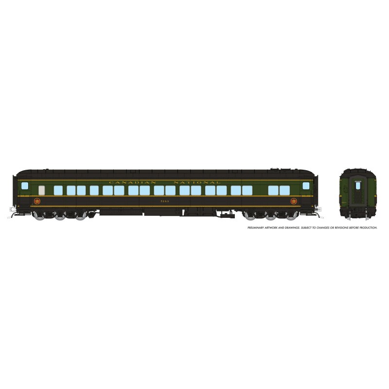 RAPIDO 125008 - CC&F BALLOON TOP COACH - CANADIAN NATIONAL - 5228 - HO SCALE