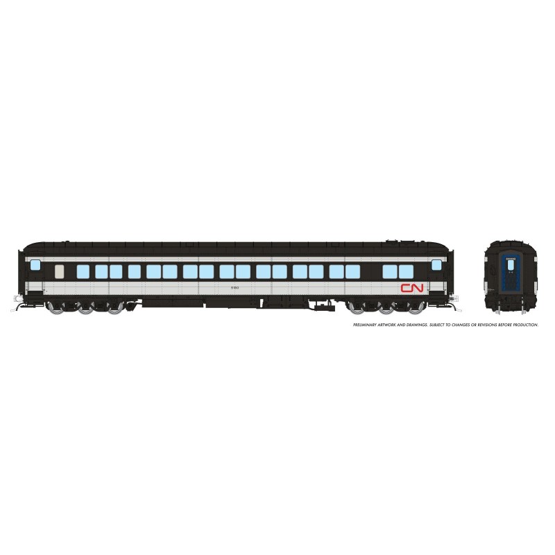 RAPIDO 125010 - CC&F BALLOON TOP COACH - CANADIAN NATIONAL - 5198 - HO SCALE