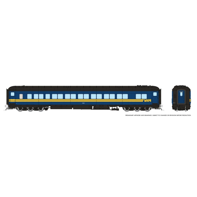 RAPIDO 125019 - CC&F BALLOON TOP COACH - VIA RAIL - 5181 - HO SCALE