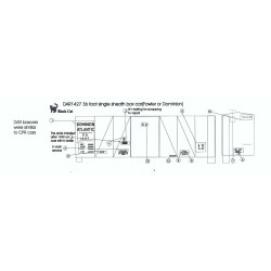 BLACK CAT DECAL - BC376 - DOMINION ATLANTIC 36' FOWLER/DOMINION BOXCAR - HO SCALE