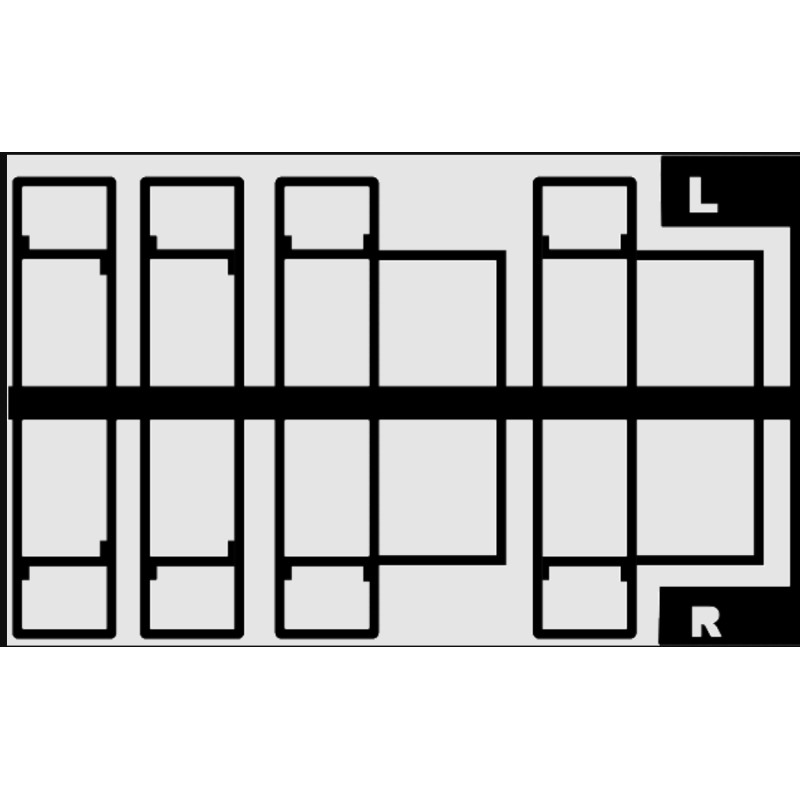 BLACK CAT BC378 - CANADIAN PACIFIC BAGGAGE CAR STIRRUPS - HO SCALE