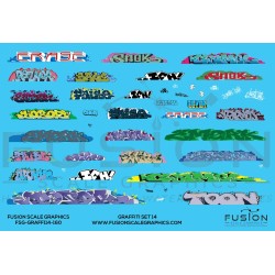 FUSION FSG-GRAFF114-160 - GRAFFITI SET 14 - N SCALE