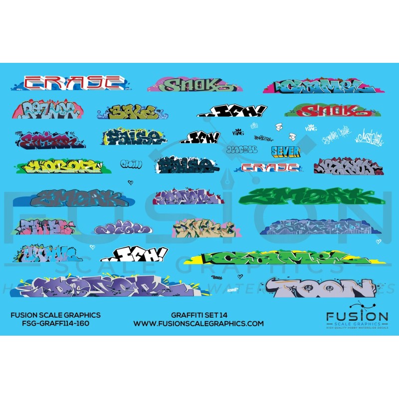 FUSION FSG-GRAFF114-160 - GRAFFITI SET 14 - N SCALE