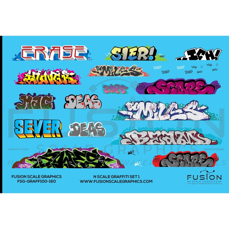 FUSION FSG-GRAFF100-160 - GRAFFITI SET 1 - N SCALE