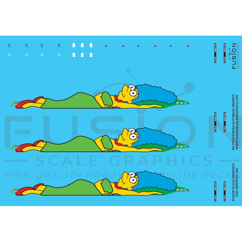 FUSION FSG-GRAFF105-160 - TTGX NS 698143 AUTORACK MARGE SIMPSON GRAFFITI - N SCALE