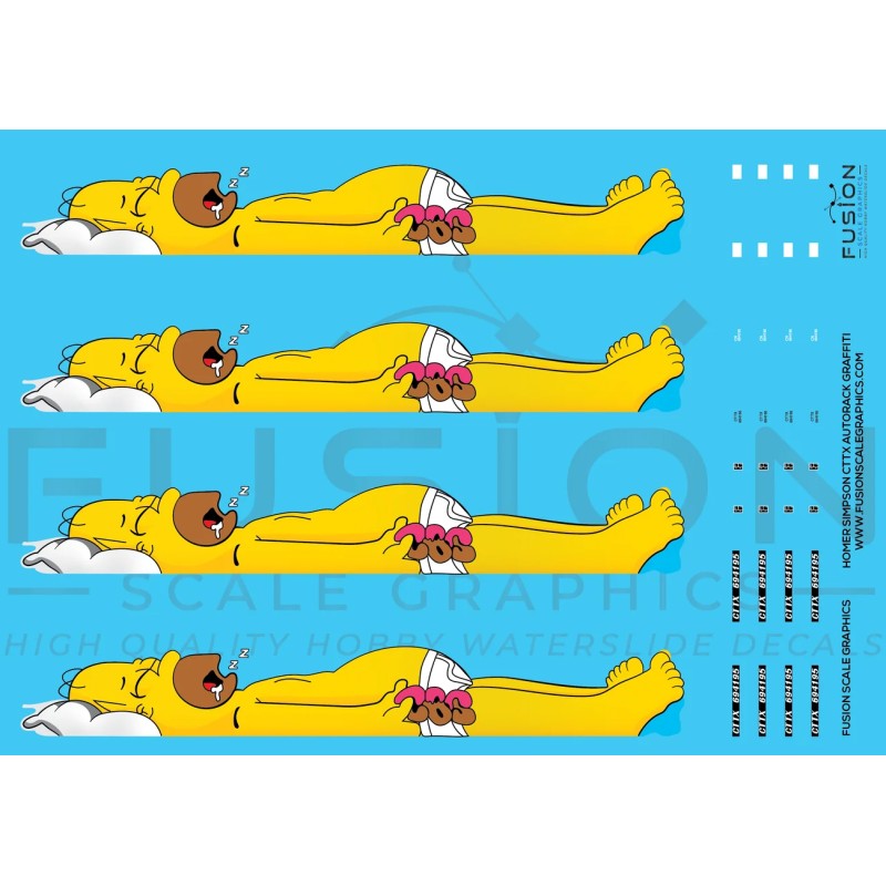 FUSION FSG-GRAFF103-160 - CTTX AUTORACK HOMER SIMPSON GRAFFITI - N SCALE