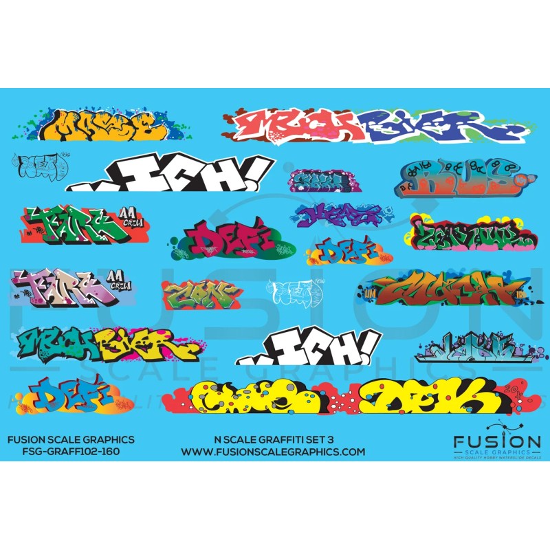 FUSION FSG-GRAFF102-160 - GRAFFITI SET 3 - N SCALE