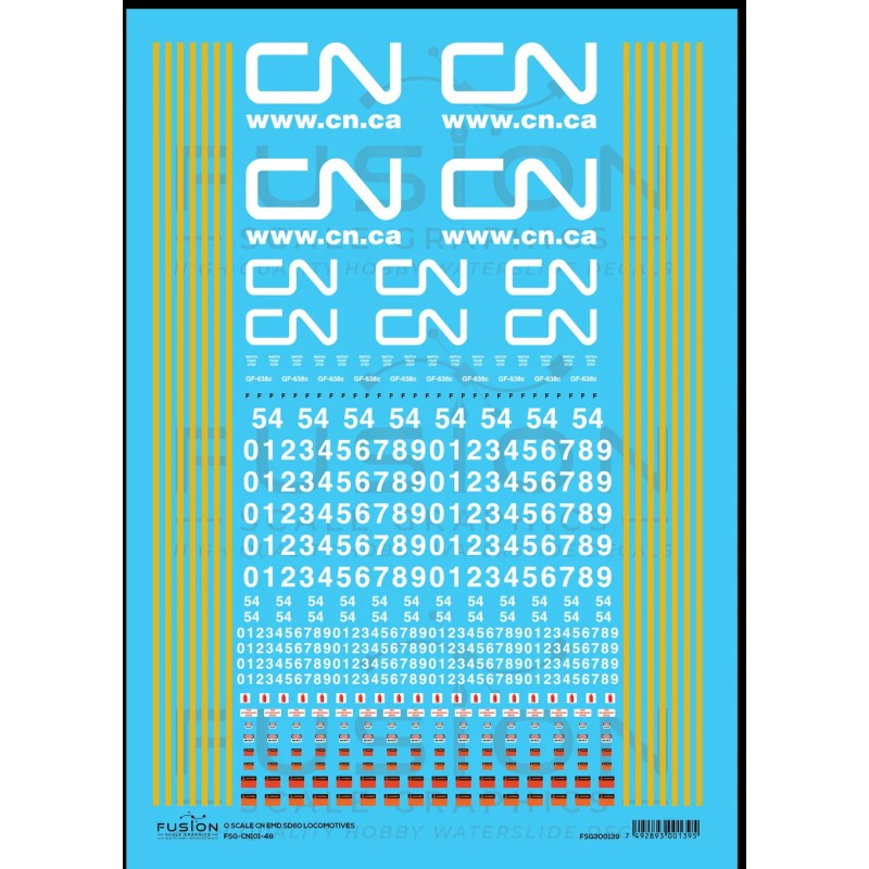 FUSION FSG-CN101-48 - CANADIAN NATIONAL SD60 DIESEL LOCOMOTIVES - O SCALE
