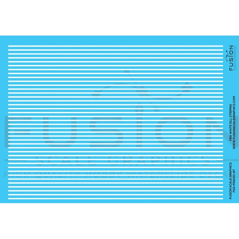 FUSION FSG-FRA100-87 - FRA WHITE SILL STRIPES - HO SCALE
