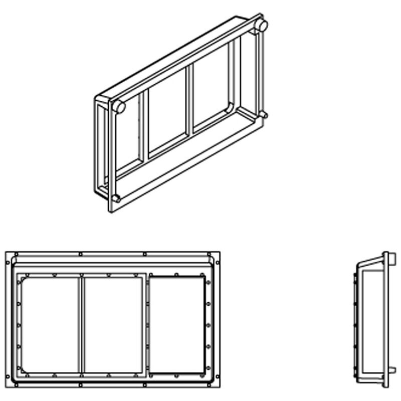 ATHEARN G68222 - ALL WEATHER CAB WINDOW - 3 PANE - HO SCALE