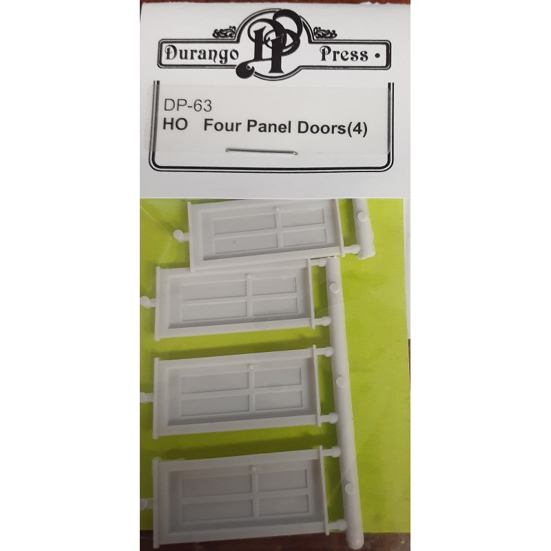 DURANGO PRESS DP-63 - 4 PANEL DOORS - HO SCALE