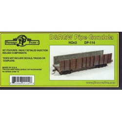 DURANGO PRESS DP-114 - D&RGW PIPE GONDOLA - HOn3 SCALE