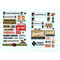 JL INNOVATIVE - 383 - GRAIN ELEVATOR / FEED & SEED SIGNS - 1950s+  - HO SCALE