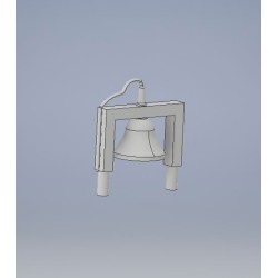 CAL-SCALE 190-709 - DIESEL LOCOMOTIVE HOOD TOP BELL AND BRACKET - SOUTHERN PACIFIC -  HO SCALE