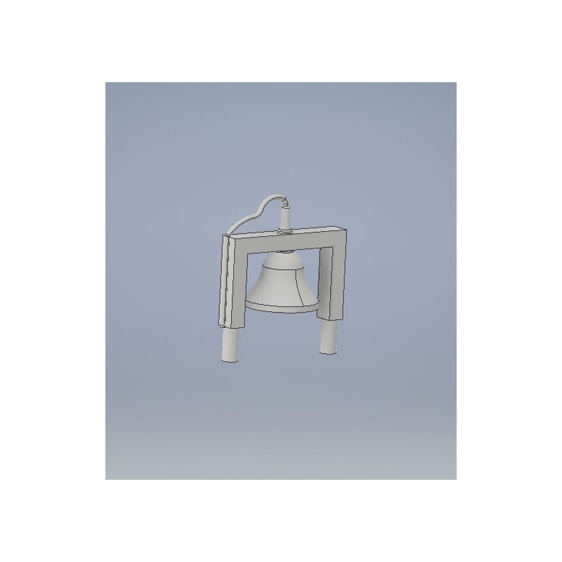 CAL-SCALE 190-709 - DIESEL LOCOMOTIVE HOOD TOP BELL AND BRACKET - SOUTHERN PACIFIC -  HO SCALE