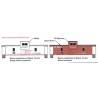 HIGHBALL FN-211 CANADIAN PACIFIC MAINTENANCE OF WAY CABOOSE - N SCALE