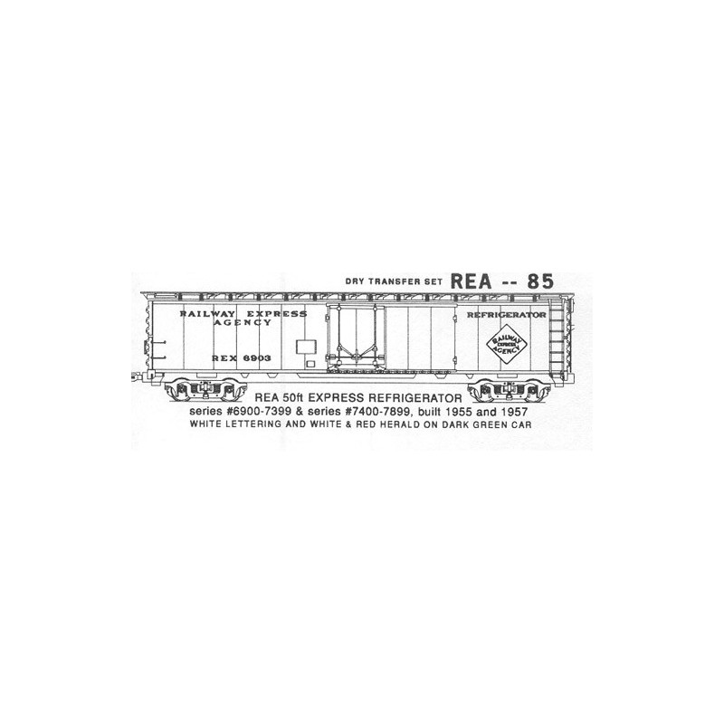 KOMAR HO-85 - RAILWAY EXPRESS AGENCY 50'  REEFER - HO SCALE