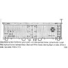 CDS DRY TRANSFER HO-233  COLORADO & SOUTHERN 30' WOOD REEFER - HO SCALE