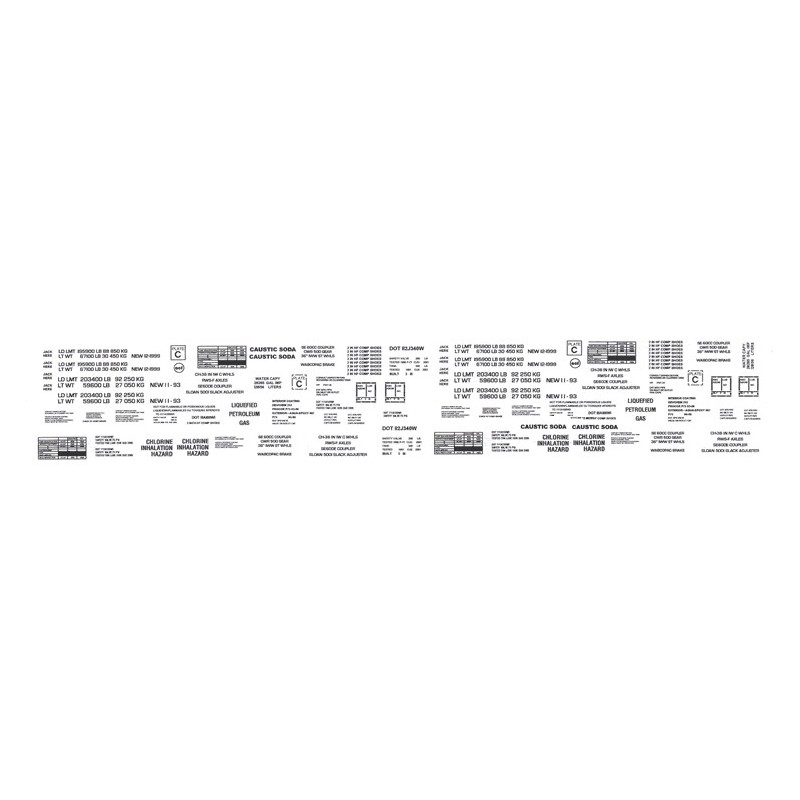 HIGHBALL FCD-4BLUE  MODERN TANK CAR DATA - HO SCALE
