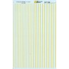 MICROSCALE DECAL 91136 - 4" & 6" YELLOW STRIPES - HO SCALE