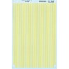 MICROSCALE DECAL 91146 - 6" YELLOW STRIPES - HO SCALE