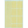 MICROSCALE DECAL 91156 - 8" 45 DEGREE BARRICADE YELLOW STRIPES - HO SCALE
