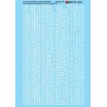 MICROSCALE DECAL 87-1324 - ALPHABET FUTURA STENCIL LETTERING WHITE - HO SCALE