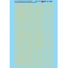 MICROSCALE DECAL 87-1326 - ALPHABET FUTURA STENCIL LETTERING YELLOW - HO SCALE