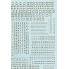 MICROSCALE DECAL 90013 - ALPHABET EXTENDED RAILROAD ROMAN GOLD - HO SCALE