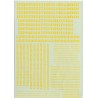 MICROSCALE DECAL 90046 - ALPHABET OLD WEST STYLE YELLOW - HO SCALE