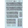 MICROSCALE DECAL 90242 - ALPHABET ORNATE RAILROAD BLACK WITH SILVER SHADOW - HO SCALE