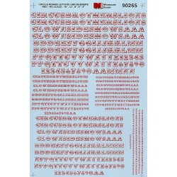 MICROSCALE DECAL 90265 - ALPHABET CIRCUS STYLE RED - HO SCALE