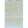 MICROSCALE DECAL 70208 - ALPHABET ZEPHYR GOTHIC DULUX GOLD - N SCALE