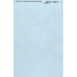 MICROSCALE DECAL 70211 - ALPHABET CIRCUS STYLE WHITE - N SCALE