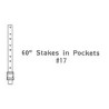 GRANDT LINE 17 - 60" STAKE IN POCKET - O SCALE