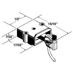 KADEE 806 SHORT CENTRESET PLASTIC COUPLER WITH SHORT PLASTIC GEAR BOX - O SCALE