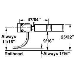 KADEE 805 MEDIUM CENTRESET METAL COUPLER WITH METAL GEAR BOX - O SCALE