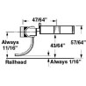 KADEE 742 TYPE E MEDIUM OVERSET METAL COUPLER WITH PLASTIC GEARBOX - O SCALE