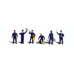 WOODLAND A2722 PAINTED FIGURES - TRAIN PERSONNEL - O SCALE