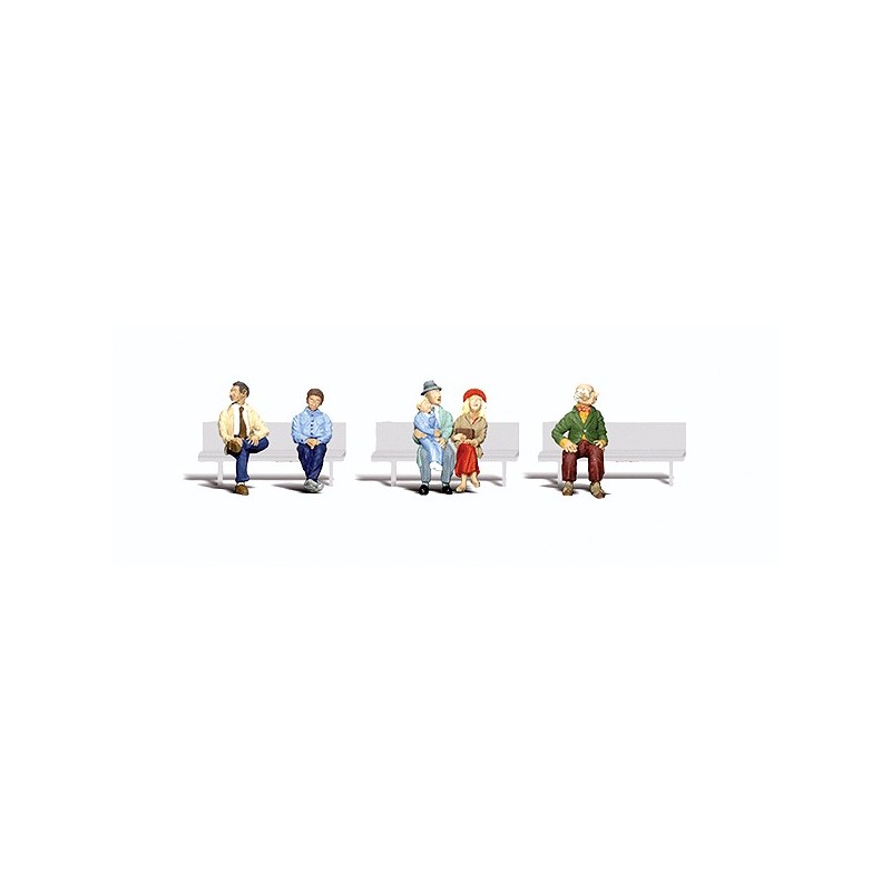 WOODLAND A2731 PAINTED FIGURES - SEATED PASSENGERS - O SCALE