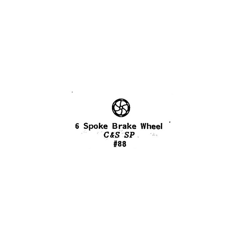 GRANDT LINE 88 - C&S/SP  6 SPOKE BRAKEWHEEL - O SCALE