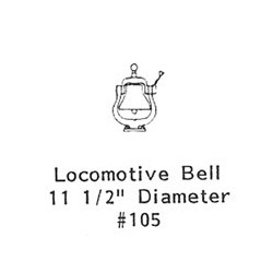 GRANDT LINE 105 - LOCOMOTIVE BELL - 11-1/2" DIAMETER - O SCALE