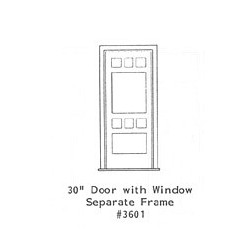 GRANDT LINE 3601 - 30" DOOR WITH WINDOW - SEPARATE FRAME - O SCALE