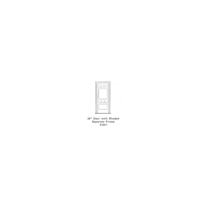 GRANDT LINE 3601 - 30" DOOR WITH WINDOW - SEPARATE FRAME - O SCALE