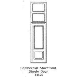GRANDT LINE 3626 - COMMERCIAL STOREFRONT SINGLE DOOR - O SCALE