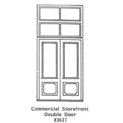 GRANDT LINE 3627 - COMMERCIAL STOREFRONT DOUBLE DOOR - O SCALE
